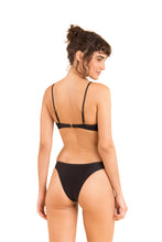Load image into Gallery viewer, Model Back: Rio De Sol Top Top Shimmer-Black Bandeau-Joy