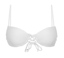 Load image into Gallery viewer, Product Front: Rio De Sol Top Top Cotele-Branco Balconet-Pushup