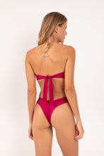 Load image into Gallery viewer, Model Back: Rio De Sol Top Top Shimmer-Desejo Mavi