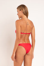 Load image into Gallery viewer, Model Back: Rio De Sol Top Top Microfibra-Chic-Red Bandeau-Joy