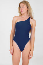 Load image into Gallery viewer, Model Front: Rio De Sol One-Piece Navy Santorini