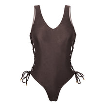 Load image into Gallery viewer, Product Front: Rio De Sol One-Piece Shimmer-Coffee Zoe