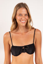 Load image into Gallery viewer, Gallery: Rio De Sol Top Top Shimmer-Black Balconet-Tie
