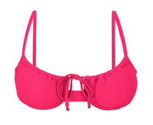 Load image into Gallery viewer, Product Front: Rio De Sol Top Top Dots-Virtual-Pink Balconet-Tie
