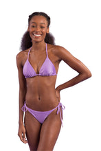 Load image into Gallery viewer, Model Front: Rio De Sol Set Set Orchid Tri-Inv Cheeky-Tie
