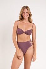 Load image into Gallery viewer, Model Front: Rio De Sol Bottom Bottom Malibu-Ebano Highwaist-Spin-Iris

