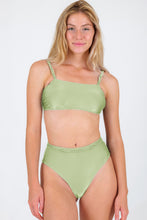 Load image into Gallery viewer, Gallery: Rio De Sol Set Set Oliva Bandeau-Reto Hotpants
