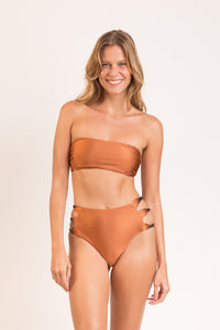 Bottom Nocciola High-Waist-Spin