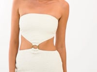 Load and play video in Gallery viewer, Video: Rio De Sol Mini Dress Brisa-Offwhite Lulu Dress
