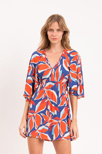 Model Front: Rio De Sol Beach Dresses Leaves Mini Dress
