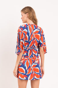 Model Back: Rio De Sol Beach Dresses Leaves Mini Dress