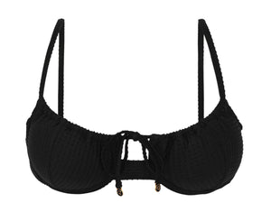 Product Front: Rio De Sol Top Top Dots-Black Balconet-Tie