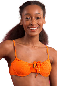 Gallery: Rio De Sol Top Top Dots-Orange Balconet-Tie