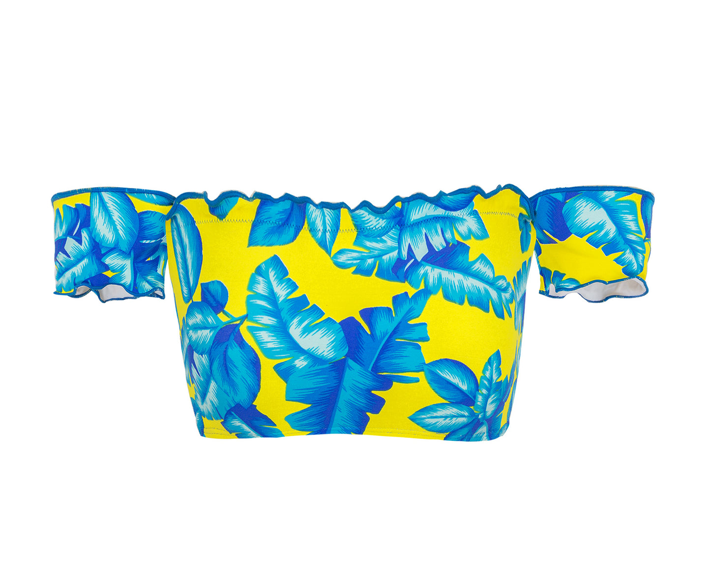 Product Front: Rio De Sol Top Top Palmeira Azul Off Shoulder