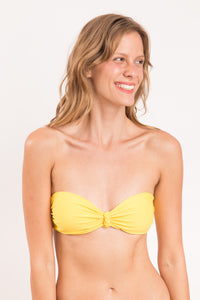 Top Amarelo Bandeau-Crispy